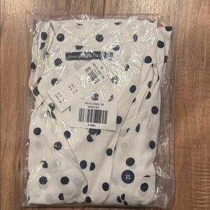 Abercrombie & Fitch Navy Polka Dot Blouse